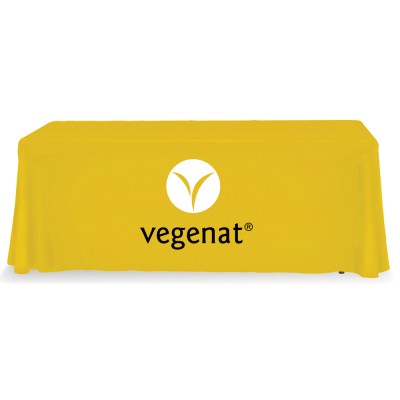 Yellow Table Throw 2 Color Logo Print 6 ft. or 8ft. ( 3-sided or 4-sided option)